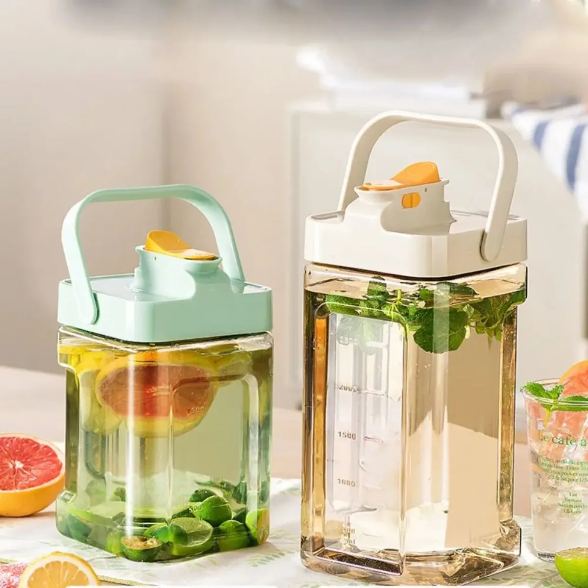 Large Water Bottle Dispenser Portable Camping Water Container Faucet Drink Jug Outdoor Travel Water Tank 2.3L 3.5L