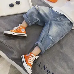 Children's Ripped Jeans Summer Thin Children's New Versatile Children Casual Jeans Boys