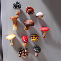 Resin Mini Mushroom Fridge Magnets Kawaii Cartoon Mushroom Decorative Fixing Refrigerator Magnets Stickers Creative Home Decor