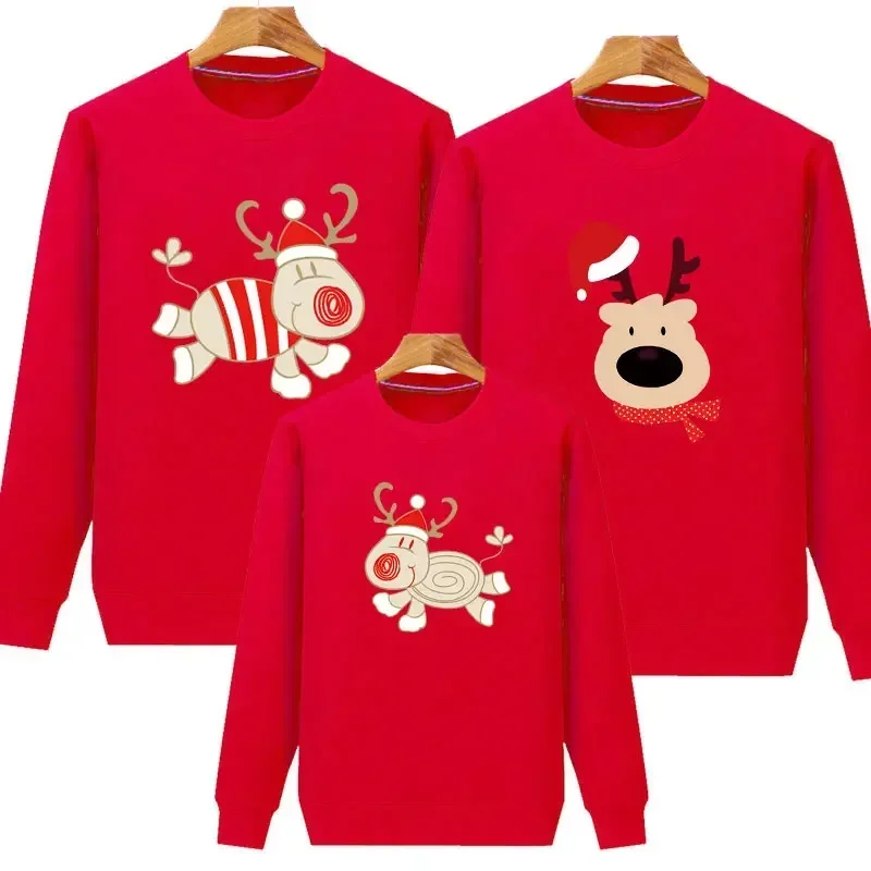 Ropa navideña para parejas, sudadera navideña con apariencia familiar, Jersey con estampado de ciervos, Pijama de Navidad para Familia, trajes a juego para la familia del bebé