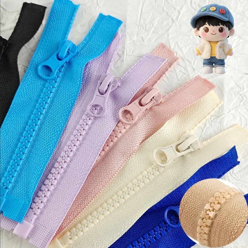 

2/5/10Pcs 15cm Mini Resin Zipper 5# Open-End Sewing Zippers Doll Clothing Pencil Case Decor Zip Tape Separable Zips Repair Kits