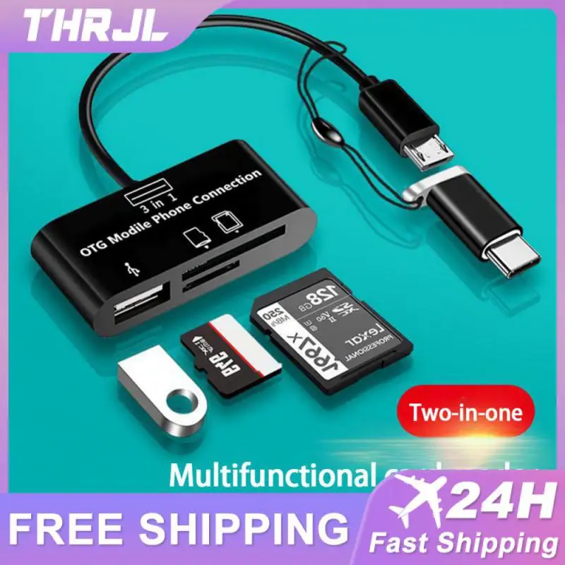 Multi-function 3 In 1 Card Reader TF/SD/U Disk/mobile Phone Camera Type-C OTG Universal Expansion Card Reader