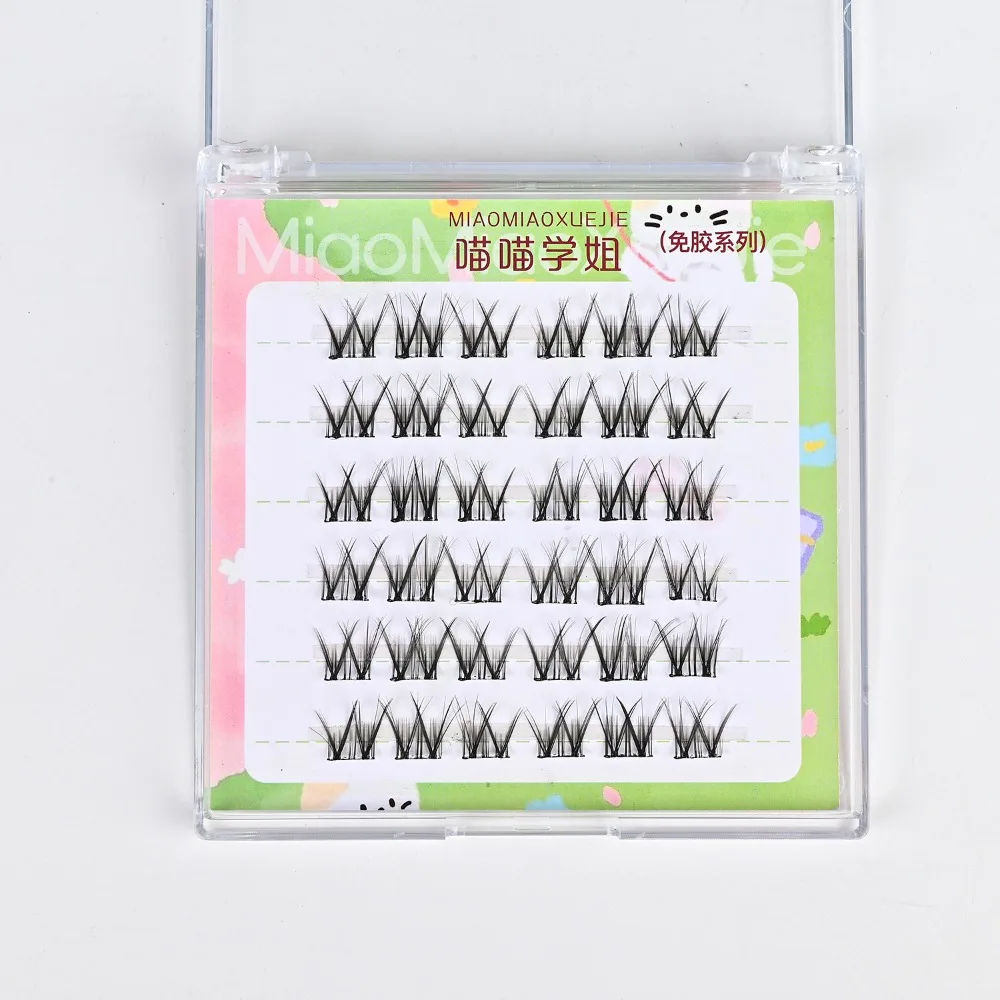 Popular With Jelly Glue Strips 3D False Eyelashes Anime Cosplay Multiple Styles Manga Lashes DIY Handmade Cat Elf Eyelashes Men