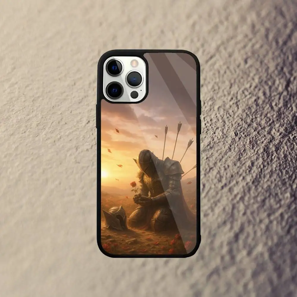 حافظة هاتف Knights Templar لهاتف iPhone 17,16,15,14,13,12,11,Pro,Max,Plus,Mini,SE4,E شحن لاسلكي Magsafe مغناطيسي