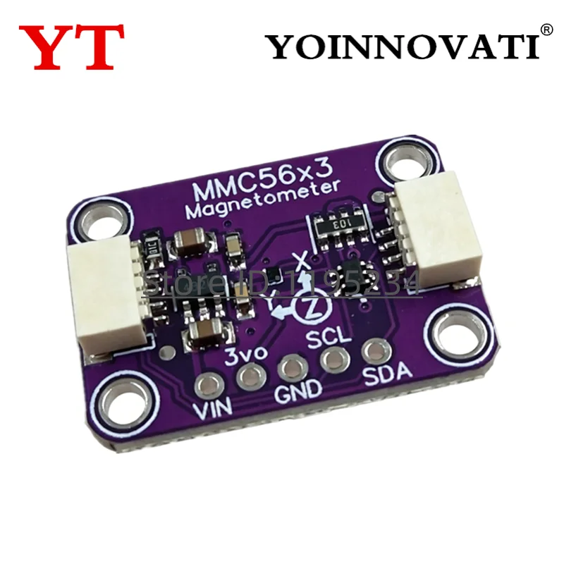MMC5603 Triple Axis Compass Magnetometer Sensor Module Three Axis Magnetic Field Module Materiale for STEMMA QT/Qwiic
