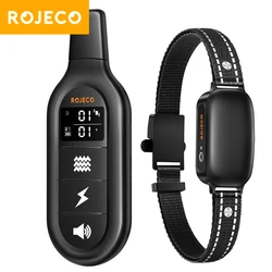 ROJECO Electric Dog Training Collar 3300ft Remote Control Waterproof Vibration Anti Bark Collar Pet Dog Bark Stop Shock Collar