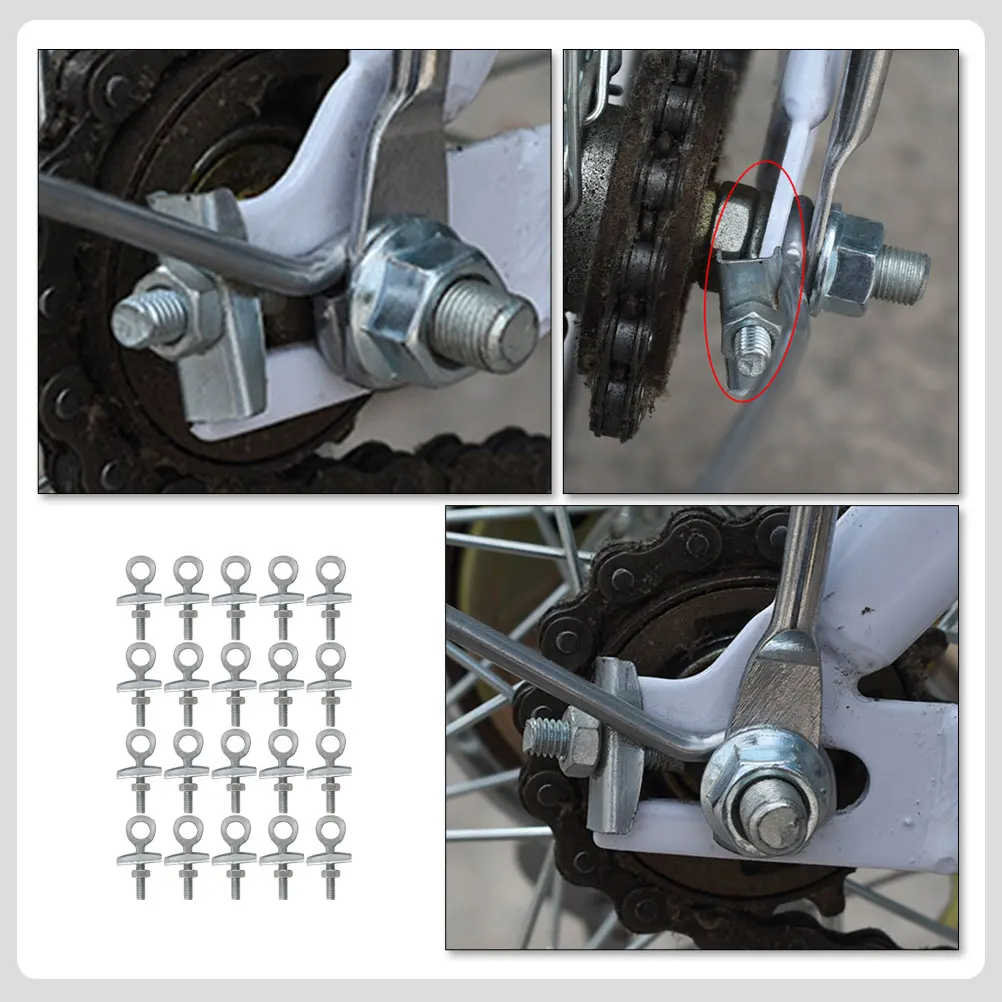 

20pcs Adjusters Tensioners Adjustable Fixed Gear Bike Accessories Parts Durable Lightweight Portable Tensioner Bicycle Gear