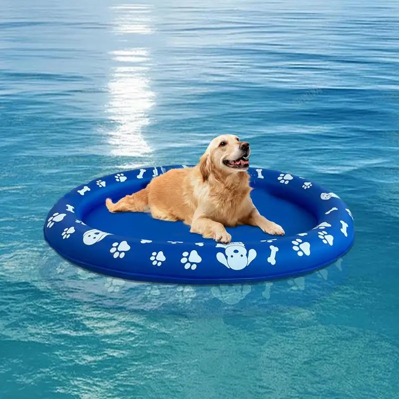 

Dog Bathtub Dog Floats For Lake Inflatable Anti-Scratch Pet Float Folding Non-Slip For Puppy Training Grooming Kayak Accessory