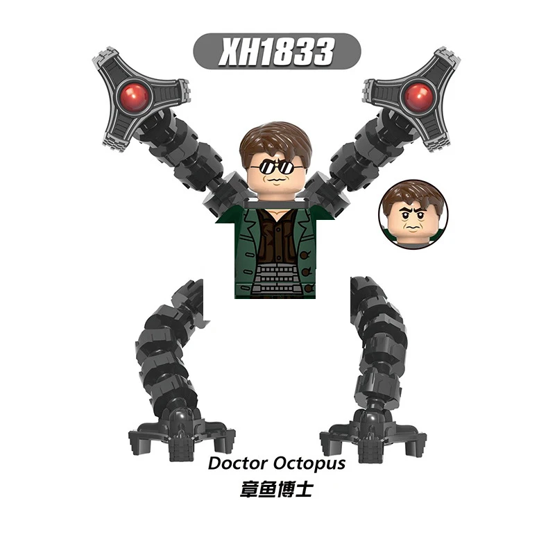 Marvel Doctor Octopus Bausteine Mysterio-Blöcke für Spielzeug Geschenke Mini-Actionfiguren Kinder-Bausteine für Partys