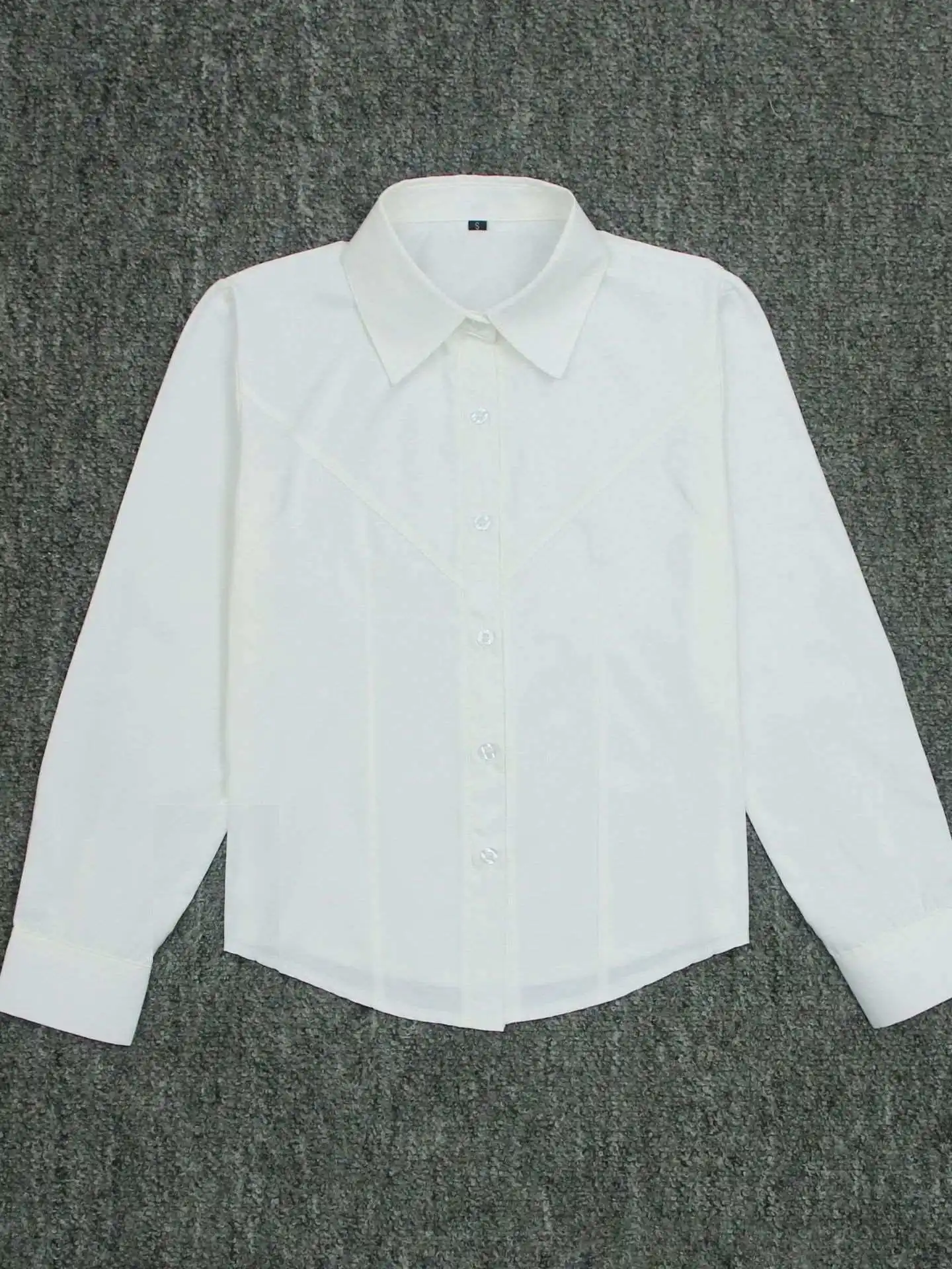 

Новая сексуальная блузка в стиле Spice Girl, модная, универсальная, для кампуса, с длинным рукавом, из тонкой хлопковой смеси.