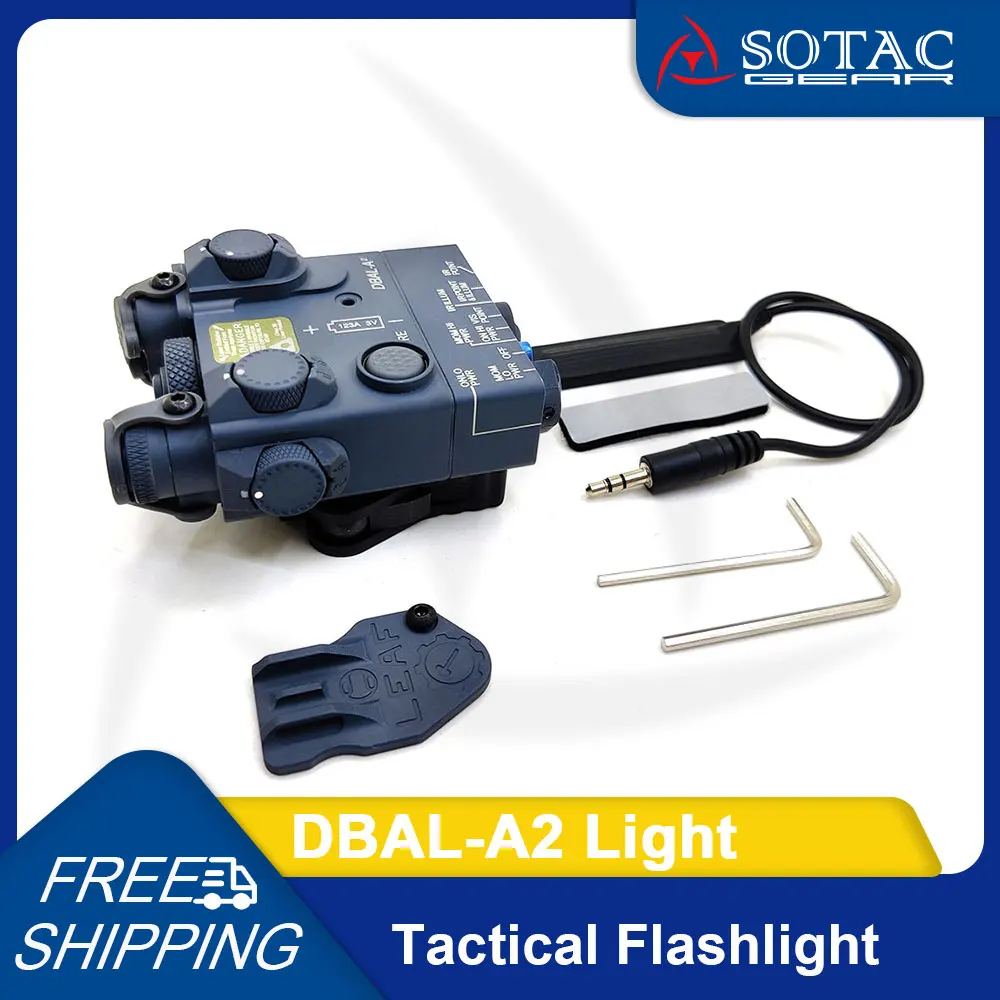 SOTAC GEAR Ceramic Coating Tactical DBAL A2 LED Light with Green Laser and Infrared Laser Fit 20mm Rail