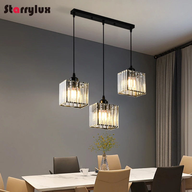 Chic Dining Room Crystal Chandelier  Luxury Pendant Light Hallway Lamp