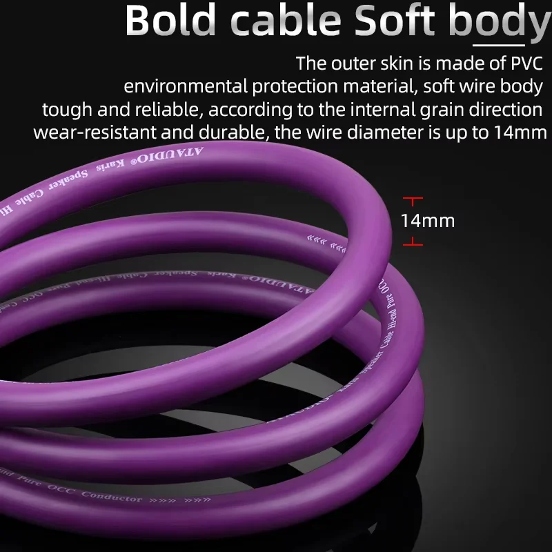 ATAUDIO مرحبا نهاية 7N OCC الأساسية مكبر للصوت مخصص السائبة المتكلم سلك Hifi مكبر صوت ستيريو كابل ربط كابل DIY بها بنفسك