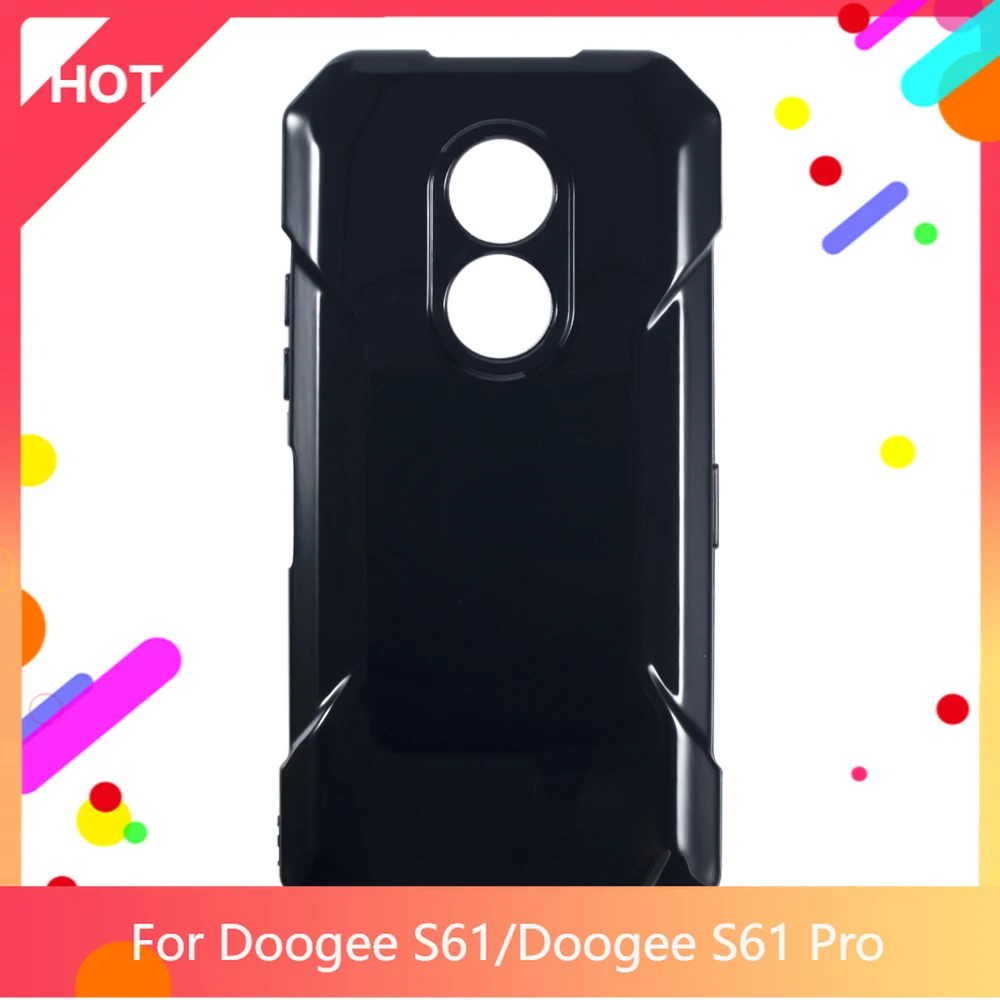S61 حافظة ماتي لينة سيليكون غطاء خلفي من البولي يوريثان ل Doogee S61 برو جراب هاتف سليم شوك برو