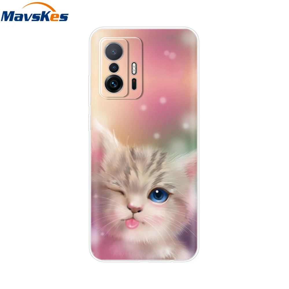 11T Painted Soft Case For XIAOMI 11T Pro TPU Phone Back Cover For Xiaomi 11T Pro 11 T PRO 11Tpro Transparent Coque Fundas Bumper