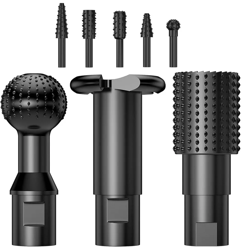

ABXF-Rotary Burr& Rasp 8Pcs Ball Gouge Set For Wood-3-PC 5/8-11 Spheres& 5-PC 1/4" Hex Shanks For Angle Grinders& Drills