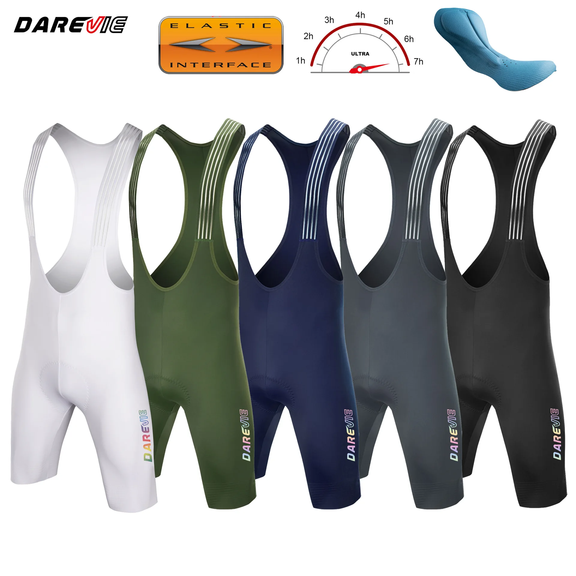 Darevie Cycling Belt Shorts with Double Arrow Pads and One-Piece Foot Wraps for Enhanced Height and Stiffness