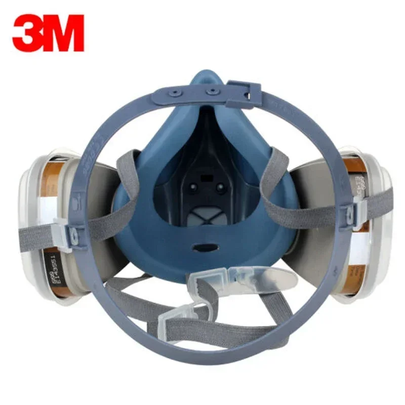 3M 7502 Respirator Mask  Protective Industry Painting Spray Dust Gas Mask With 3M 501 5N11 6001CN Chemcial Half face