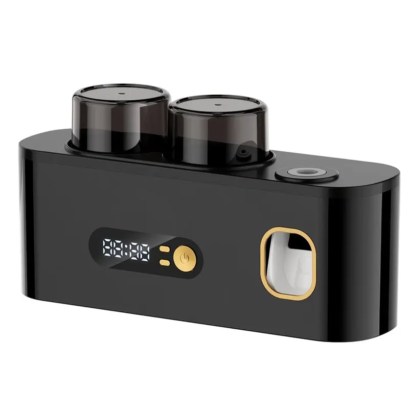 

LLCS-Smart Toothbrush With 2 Cups Automatic Toothpaste Dispenser 5-Slot Storage Brush Holder Clock Display