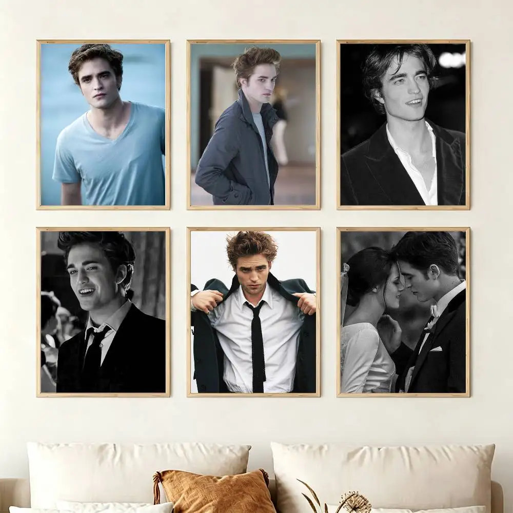 T-Twilight Edward R-Robert P-Pattinson Poster High Quality Dorm Living Room Aesthetic Wall Decoration Painting Stickers Gift