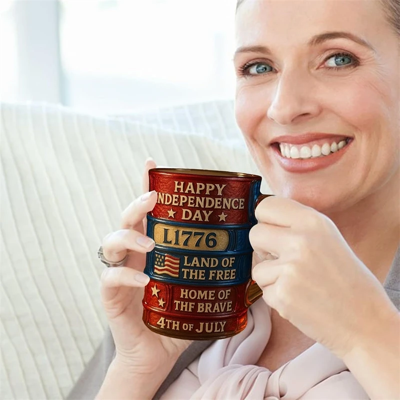 2026New America 250 Independence Day Glass Cup Patriotic Commemorative Mug Grant Freedom For Men Women National Celebration Gift