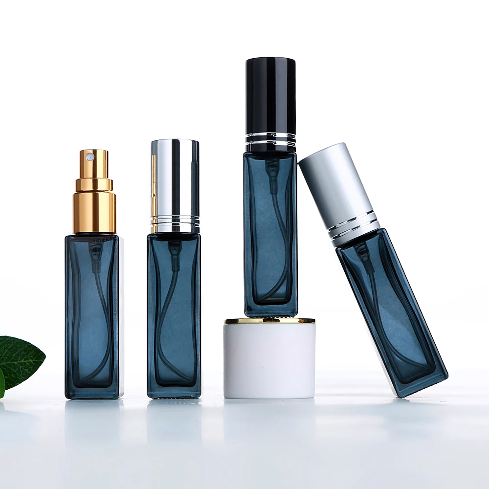

30/50Pcs 10ml Dark Blue Thick Glass Perfume Sprayers - Double-Line Aluminum Press Fine Mist Nozzles, Leak-Proof & Durable