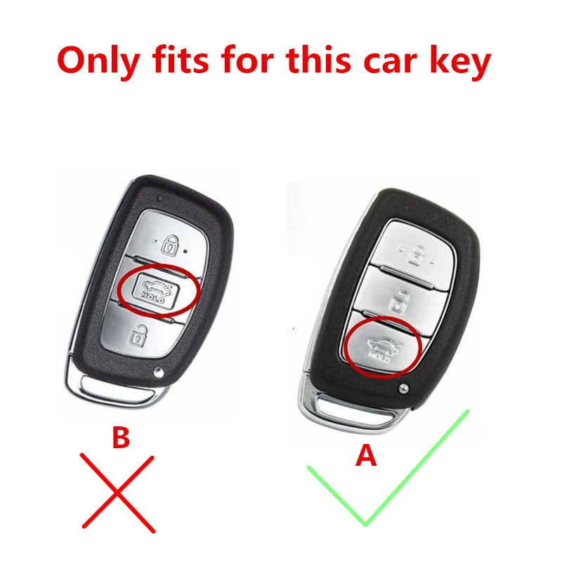 Leather Car KEY CASE COVER FOR HYUNDAI TUCSON IX35 SOLARIS i25 i30 MISTRA ACCENT car key bag smart key car styling Accessories