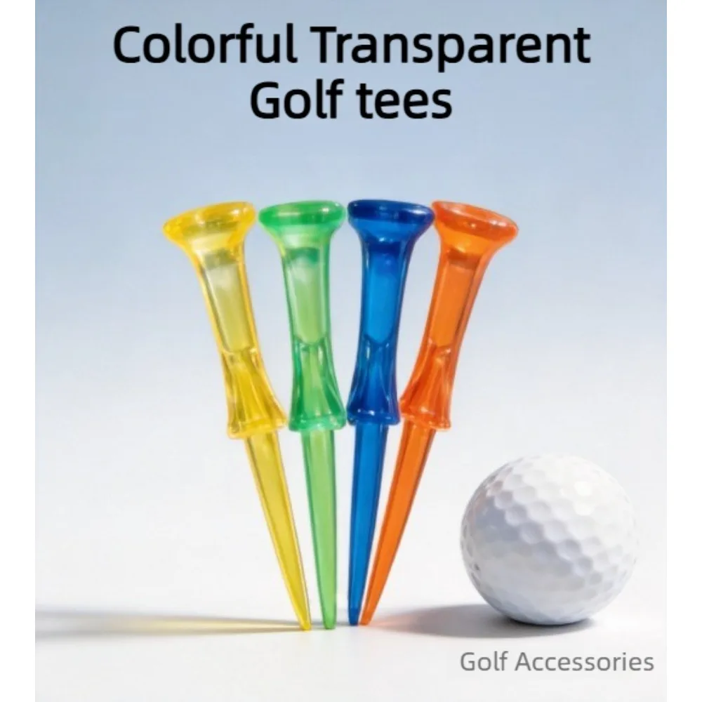 4pcs 83MM Colorful Count Step Down Plastic Golf Tees Transparent Golf Beginner Practice Tool Cup-shaped Ball Holders