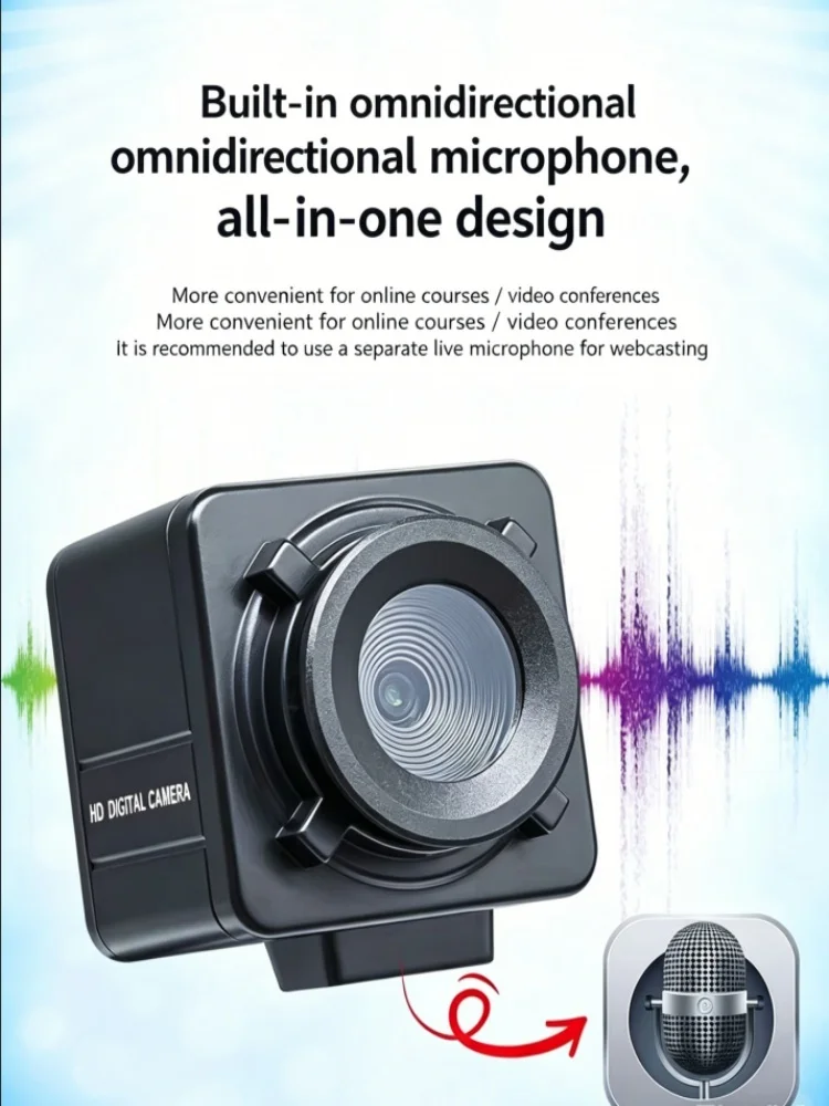 Autofocus Webcam for PC 48MP GM1 30fpt 1/2 CMOS Sensor Resolution 8000*6000 USB Web Camera for Video /Meeting /Living /