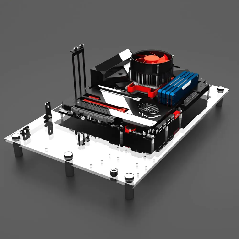 Open PC Case Test Bench DIY Acrylic Computer Chassis Rack Gaming Support Motherboards ATX MATX ITX Heat Dissipation(ATX)