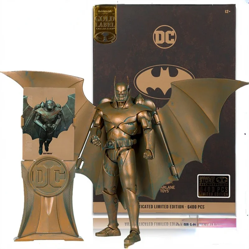 McFarland Armored Batman Kingdom Come Bronze Gold Label 7 Inch Movable Action Figure Model Toys Ornaments Statues Collectible