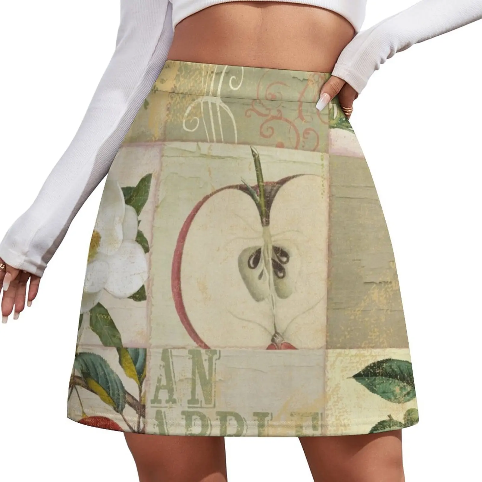 

Apple Blossoms II Mini Skirt School uniform short skirt for women Clothing female