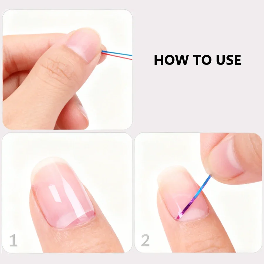 10 rolek taśm do zdobienia paznokci 1 mm, samoprzylepne naklejki do stylizacji i zdobienia paznokci.