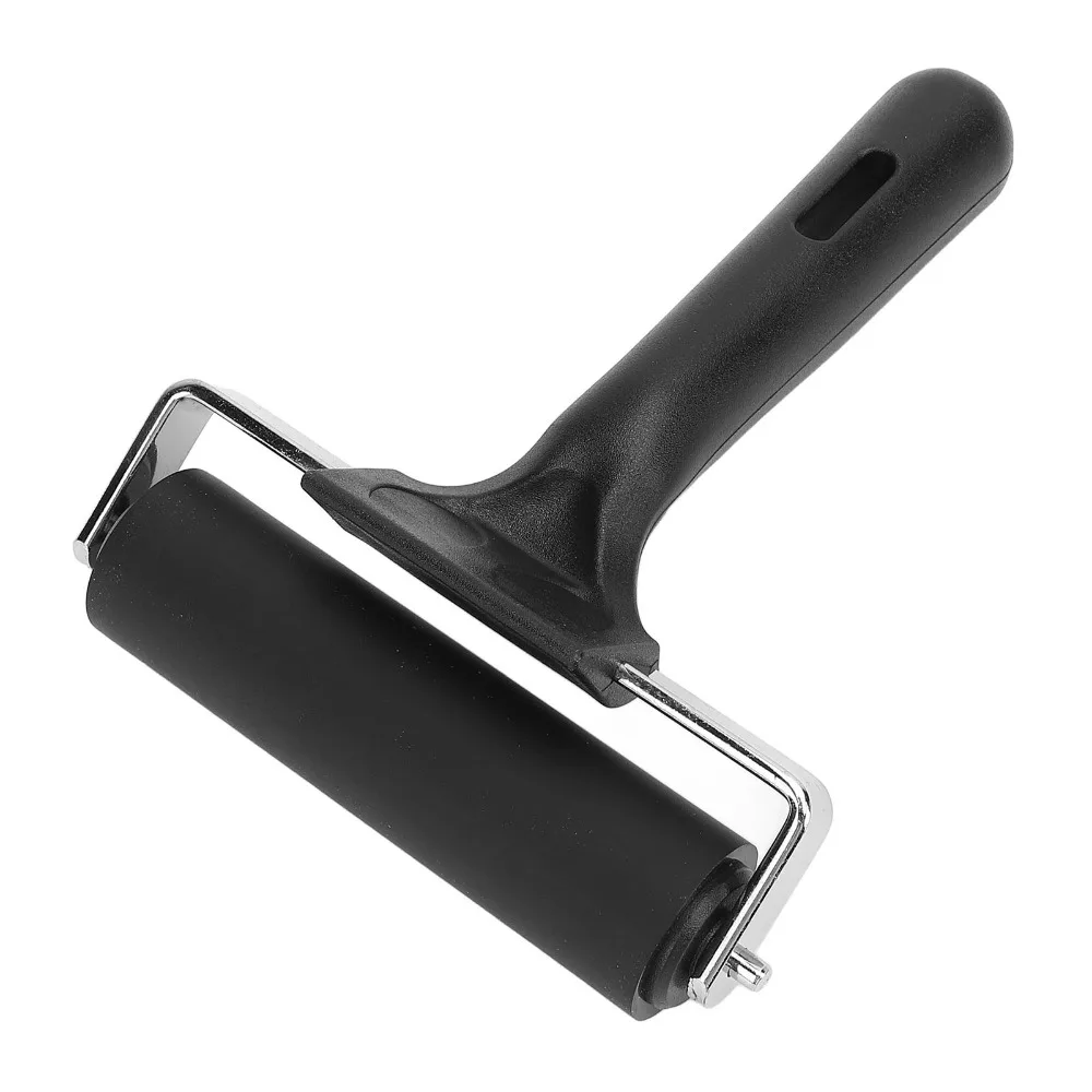 2pcs Durable 4 Inch Rubber Brayer Roller Hard Rubber Portable Size Press Roller Tool Printmaking Roller For Printmaking