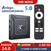 X96 M200 Smart TV BOX Android 14 Amlogic S905X5M 2.4G/5G Dual WIFI BT 1000M LAN 4GB 64GB AV1 4K Media Player Set Top Box