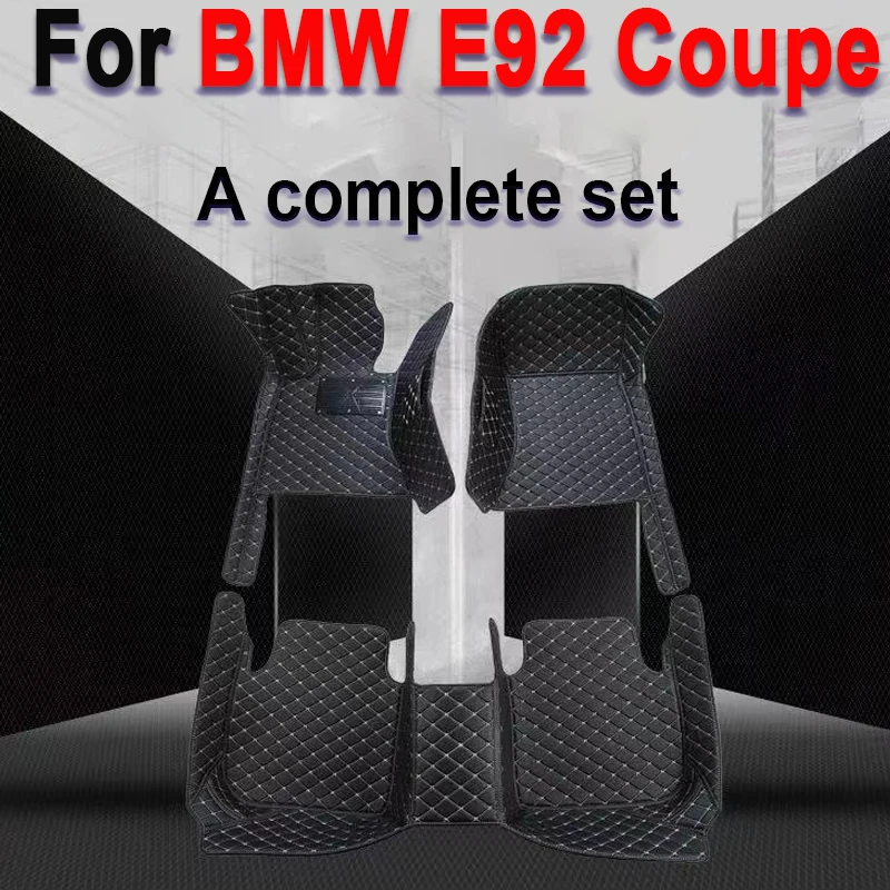 

Custom Automotive Car Floor Mats For BMW E92 Coupe 2005 2006 2007 2008 2009 Auto Luxury Leather Men Women Car Mats Full Coverage