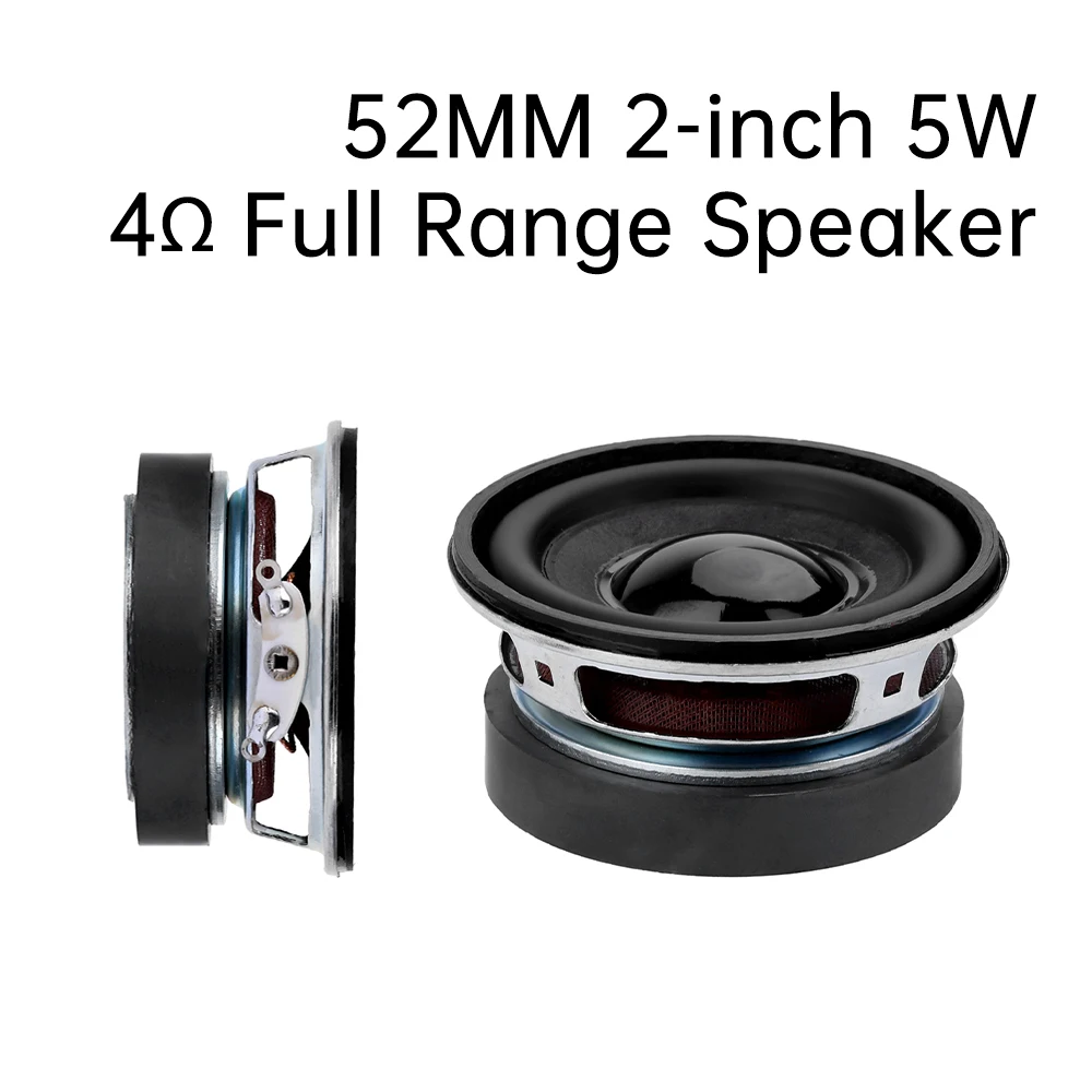 2 Inch 5W 4Ω Full-frequency Speaker 52MM Circular Mini Speaker Sound Amplifier For Digital Electronic Products 0.25-20KHz Horn