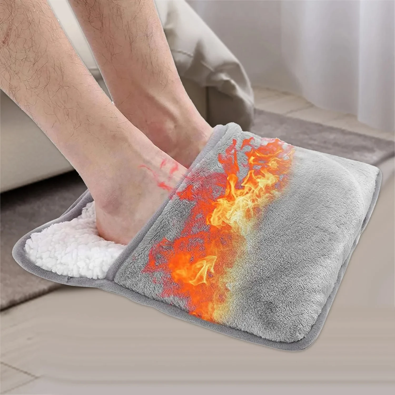 Winter USB Foot Heating Pad Soft Plush Warmer Mat