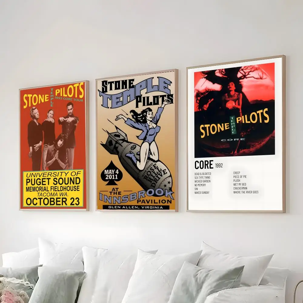 S-Stone Temple Pilots Poster High-definition waterproof poster stickers, suitable for bedroom, living room, home decoration