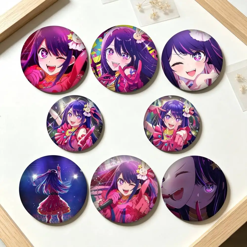 O-Oshi no Ko Ai Hoshino  25mm 32mm 44mm 58mm 75mm Brooches Badges Pins for Accessories Gift