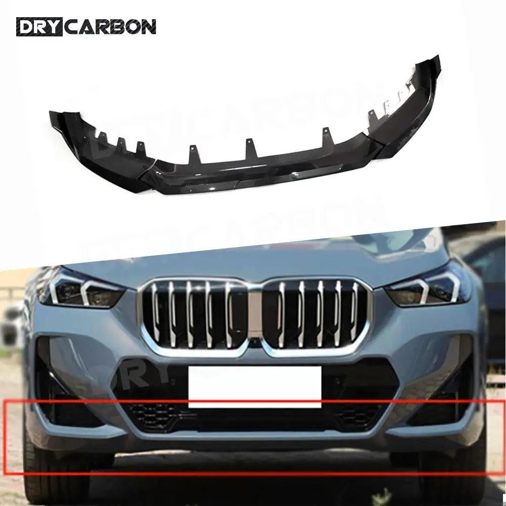 

ABS Gloss Black Front Bumper Lip Spoiler Chin Car Styling Body Kits Accessories for BMW X1 U11 IX1 M Sport 2023+