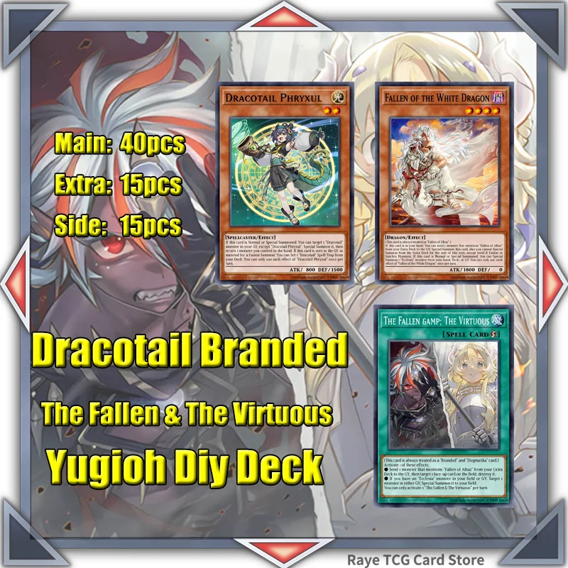 70PCS Dracotail Branded Ecclesia The FallenThe Virtuous Yugioh Card Game  Deck Easy Play Not Original Master Duel DIY Deck - AliExpress 26