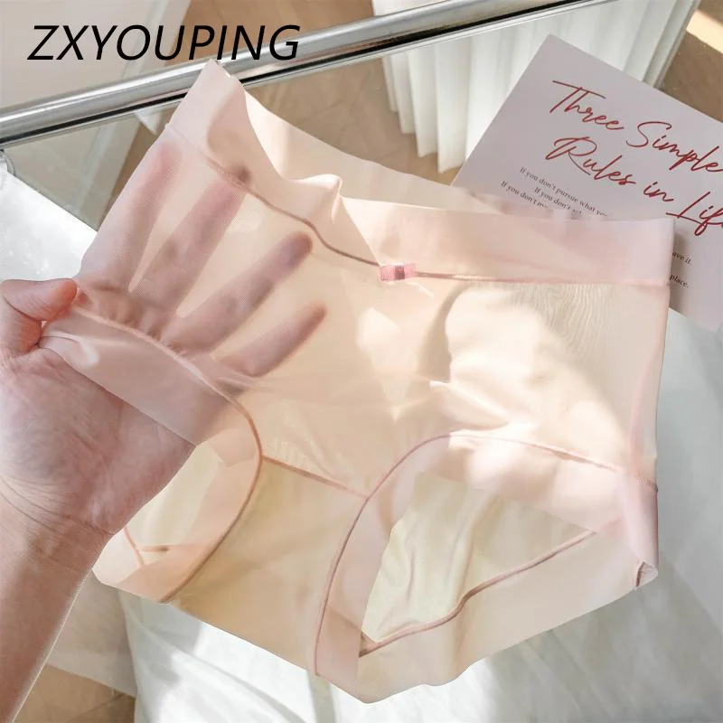 

Sexy Panty for Women,Naked Feeling Soft and Light Ice Silk Panties Seamless,Ultra Thin Transparent Underwear Panty Sexy