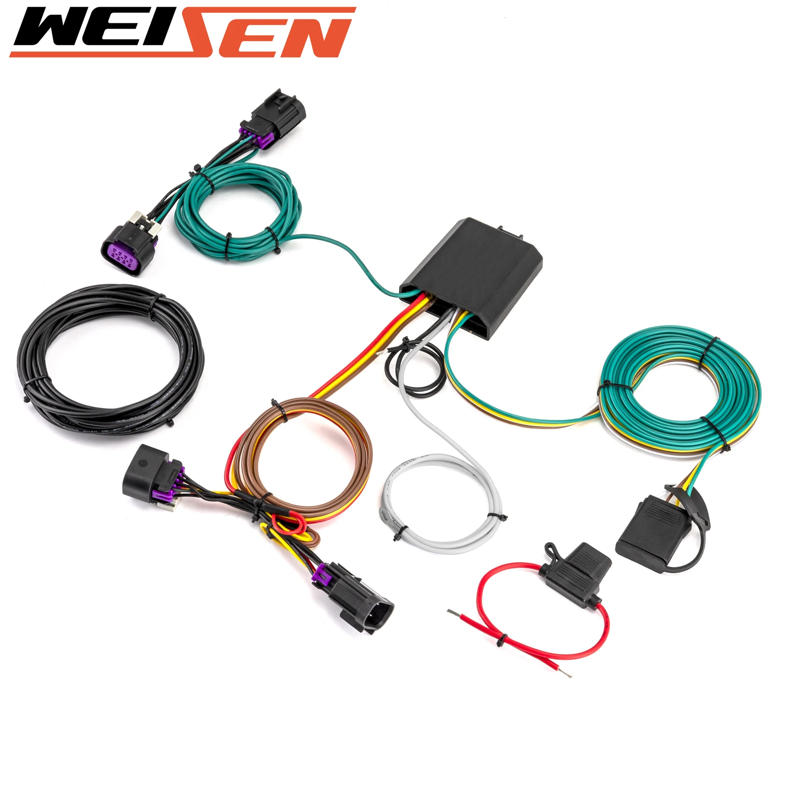 

Car 4-Pin Trailer Wiring Harness Connect Trailer Taillight Brake Turn Signal Light for 2014-2024 Ram ProMaster 1500 2500 3500