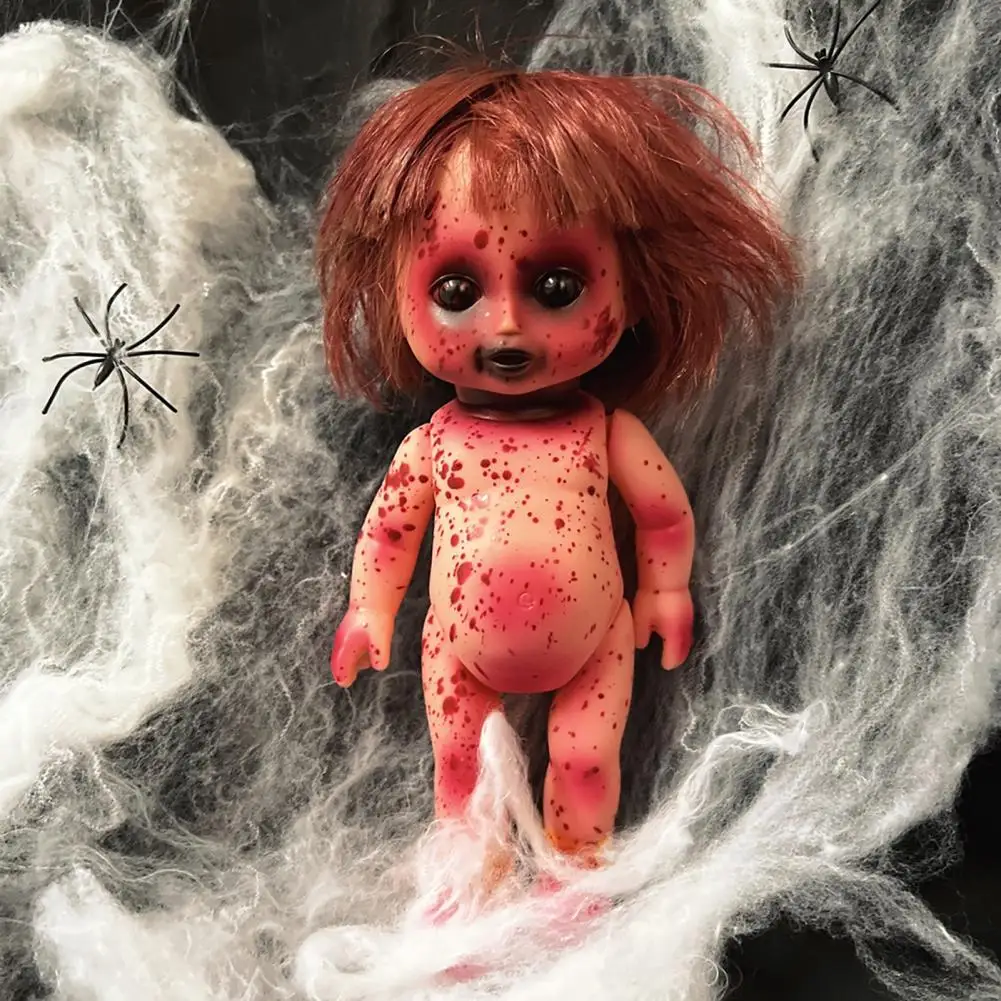 

Anime Ghost Doll Bar Ghost Doll Spooky Halloween Decor Haunted House Baby Doll Zombie Ghost Toy Terror Decoration for Haunting