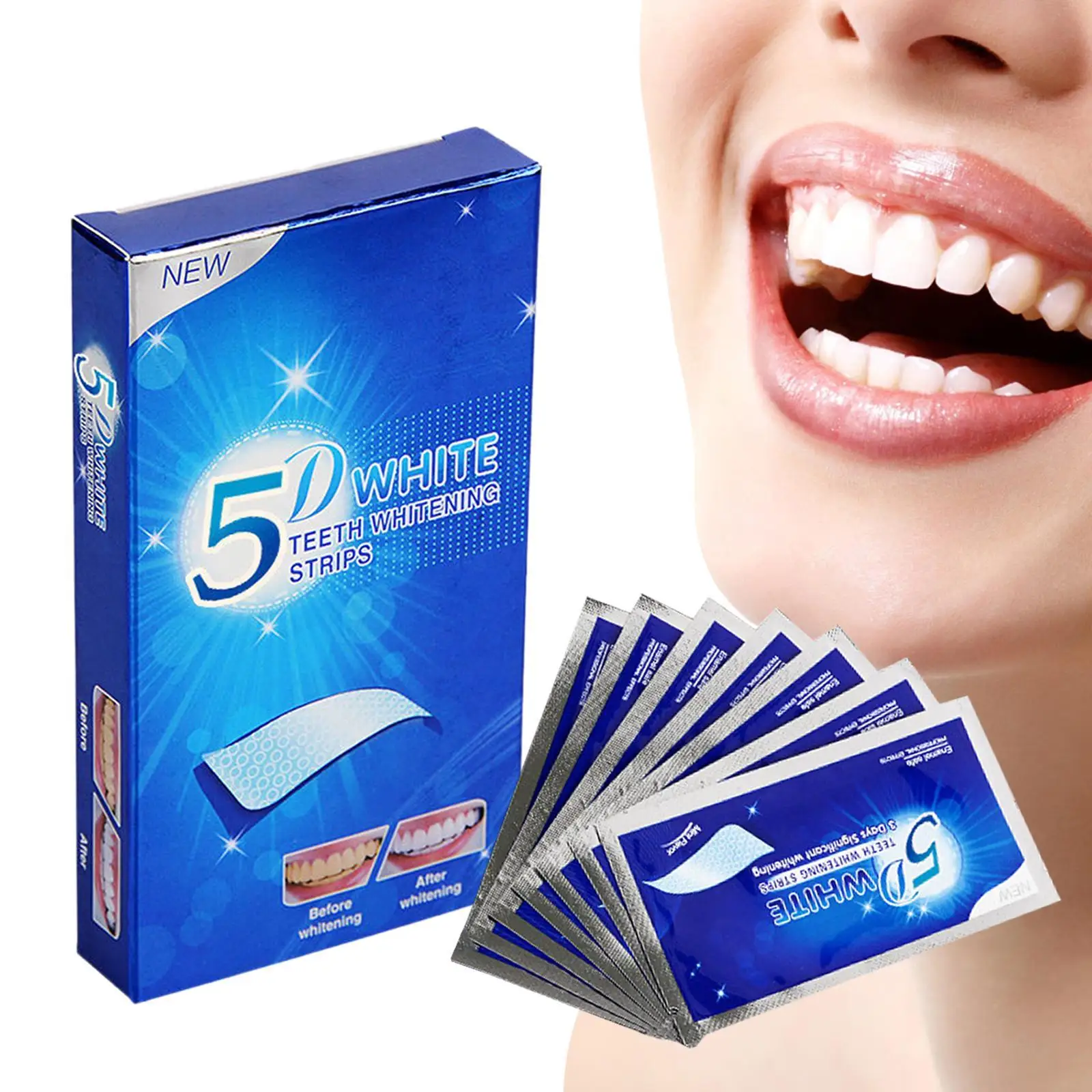 14Pcs Whitening Strips for Tooth for Adults Professional Tooth Stain Removal for