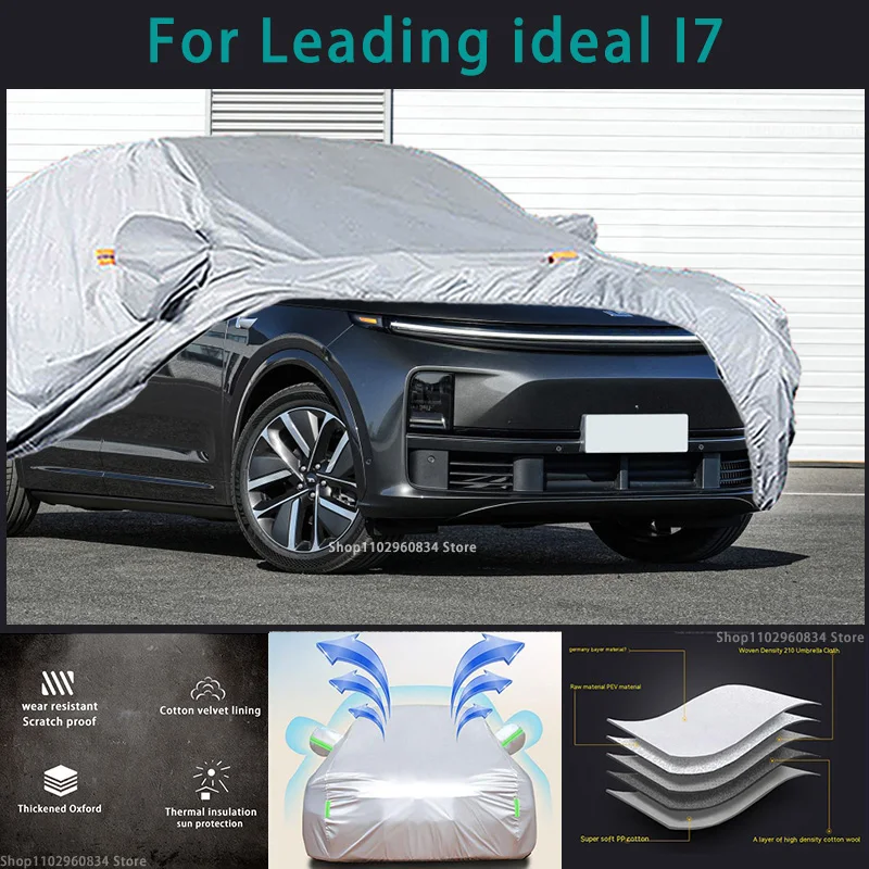 

For Leading ideal I7 210T Full Car Covers Outdoor Sun uv protection Dust Rain Snow Protective Auto Protective cover