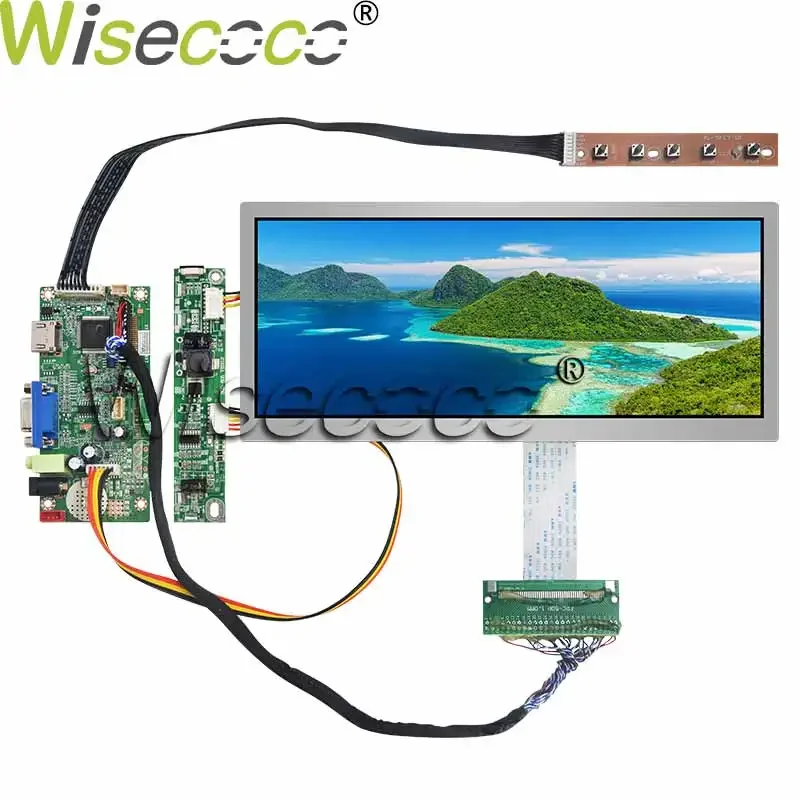 10.3 Inch sRGB LCD Display Wide Temperature 3G Vibration 850 CD High Brightness Outdoor Automotive Screen Driver Board Wisecoco