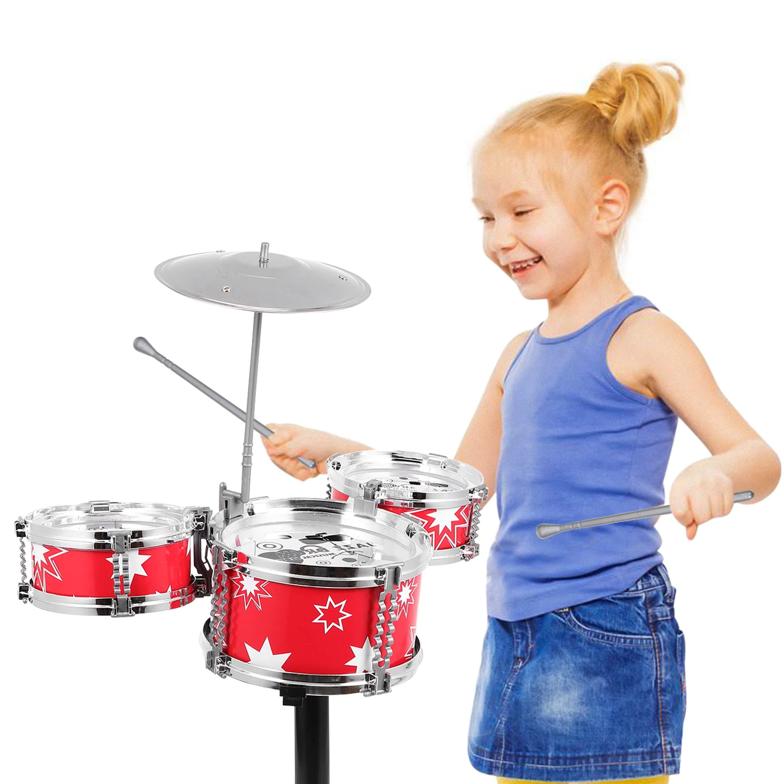 Kit de batería para niños, juguete para bebés, conjunto Musical, regalo, instrumento de plástico para niños pequeños, niños