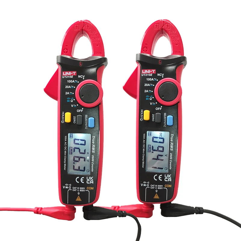 UNI-T UT210D UT210E Mini Clamp Meter NCV True RMS AC/DC Current Voltage Auto Range VFC Capacitance Non Contact Multimeter